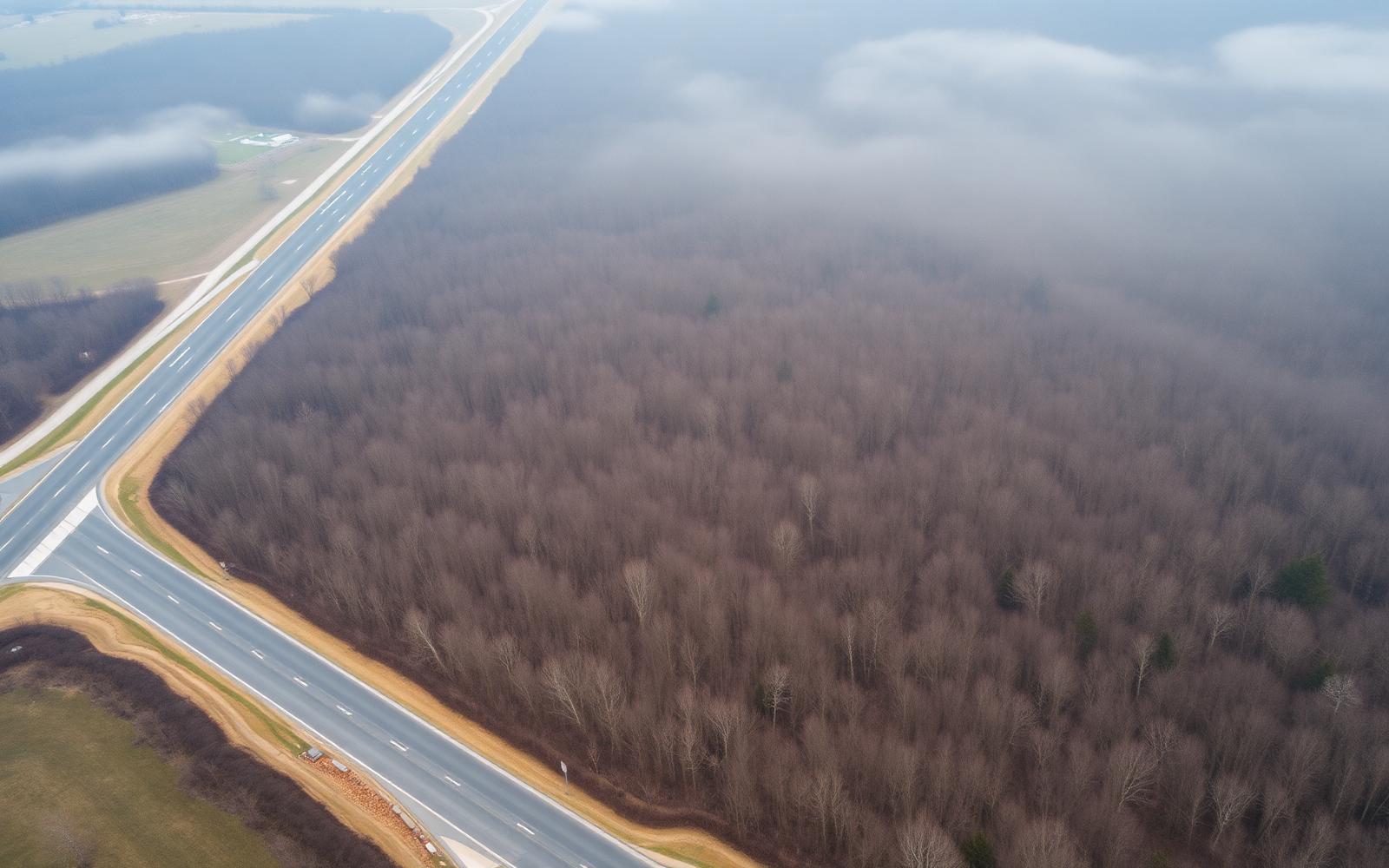 Aerial view of Placeholder Project Two in Upstate South Carolina